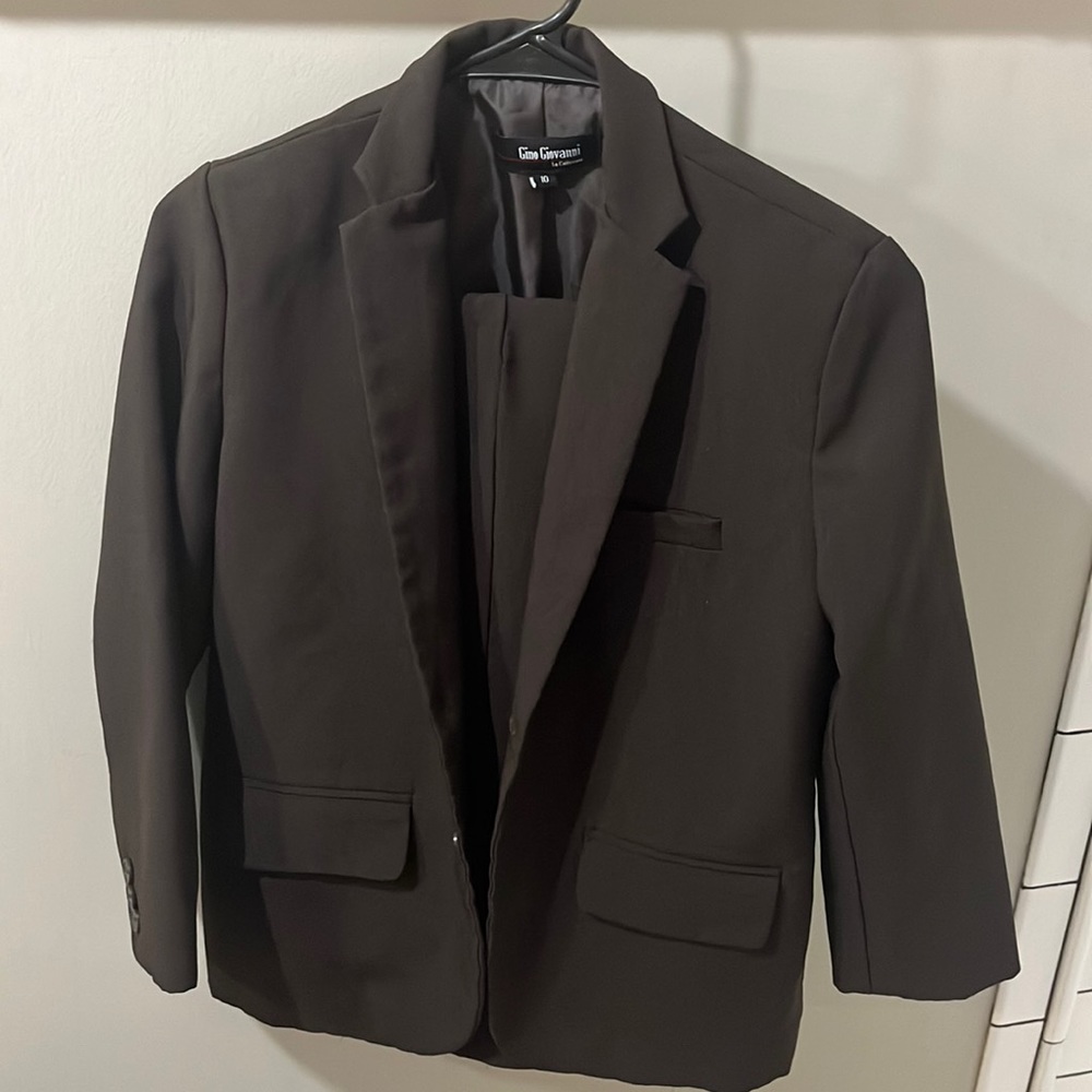 Brown suit boys size 10